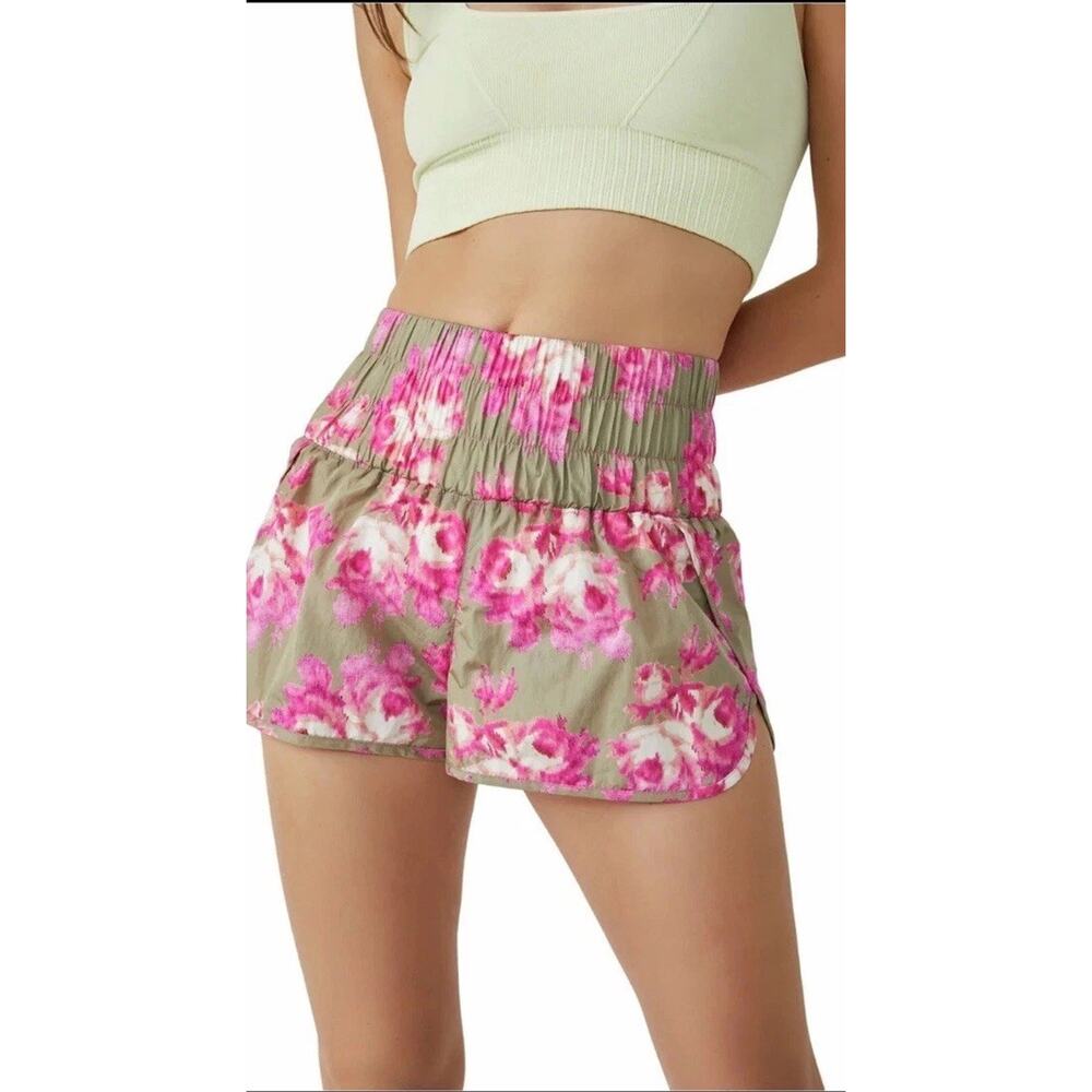 Free People FP Movement‎ The Way Home Shorts Size S Military Rose Combo